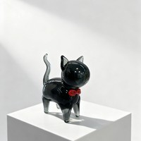 Figurine artisanale en verre pour la décoration de la maison, petite statue en verre pour le bureau, la vitrine et la décoration de cloison