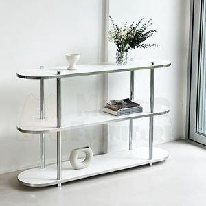 UrbanSteel Series <b>Shelves</b> Reversible White Walnut Boards <b>Stainless</b> <b>Steel</b> Frame Rust Resistant Smooth Rounded Corners Silver - Product Image 6