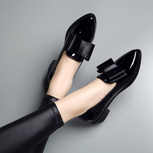 <span class=keywords><strong>Scarpe</strong></span> Eleganti da Donna con Fiocco e Punta Chiusa in Pelle PU, Comode <span class=keywords><strong>Scarpe</strong></span> Basse da Cerimonia con Tacco Basso - Product Image 5