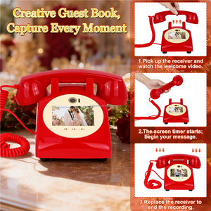 Telefono per Video Messaggi di Auguri per Matrimoni e Cabine Fotografiche, con Registrazione Audio e Video, di Alta Qualità - Product Image 5