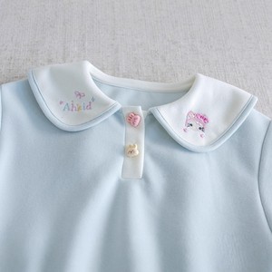 Tuta da bambina in 2 pezzi con colletto alla marinara, top con ricamo a lettere, pantaloni decorati con pizzo, vestiti morbidi e delicati sulla pelle - Product Image 3