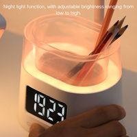 Lampe de bureau LED moderne et simple, rechargeable, alimentée en courant continu, lampe de table tactile de luxe, lampe de chevet pour enfants avec porte-stylo