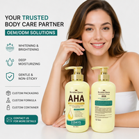 Private Label 500ml AHA Fruit Acid Bodylotion Verlichtende Hydraterende Vitamine C Whitening Bodycrème voor Donkere Huid
