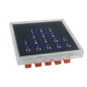 16 botones de reinicio de interruptor de pared panel 86 módulo seco contactor con teclado led cepillado para kc868 de control inteligente hogar sistema de