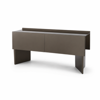 Table d'entrée en bois de style milanais italien sur mesure pour salon