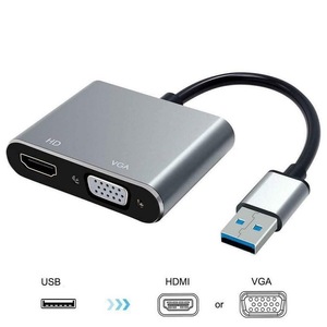 อะแดปเตอร์ยูเอสบีเป็น HDMI VGA 4K HD1080P รองรับเอาต์พุตคู่พร้อมเสียงสำหรับการเชื่อมต่อจอภาพแล็ปท็อป - Product Image 5