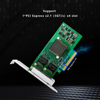 Tarjeta de Red Intel I350AM4 con Tecnología de Aceleración Antiinterferencias, Cada Puerto Independiente, Compatible con MAC y Sistema ROS, Arranque desde la Tarjeta de Red