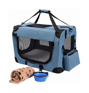 Populaire Reis Opvouwbare Hondenkrat Roestvrij Staal Nylon Huisdier Zachte <span class=keywords><strong>Kennel</strong></span> Duurzaam Metaal Polyester Handig Uw Harige - Product Image 2