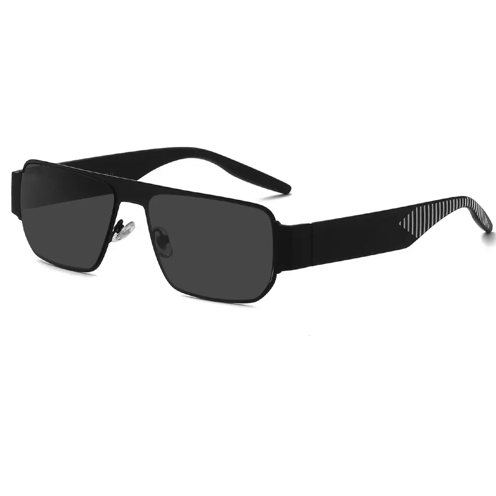 Hacer gafas de sol de moda para hombres, gafas de sol clásicas todo en uno con protección solar para conducir, gafas de sol polarizadas de metal de tendencia