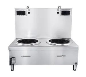 Venta caliente Cocina de Inducción de doble quemador olla de sopa eléctrica comercial 12KW cocina vertical a fuego lento sopa de inducción cocina stov