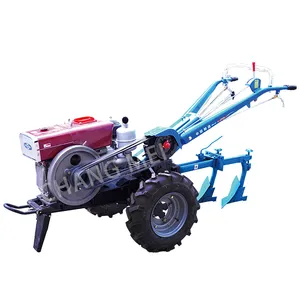 20hp power tiller walking tractor 2 wheel 22hp diesel walking tractor motocultor with double plough