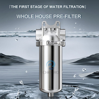 Novo Design de Filtro de Aço Inoxidável 10" X 2.5" para Uso Industrial, Pré-Filtro de Água para Tratamento de Líquidos