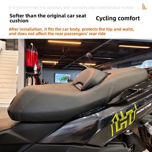 Asiento de Cuero y Plástico KYMCO H150 <span class=keywords><strong>X150</strong></span> RK-150, Ensamblaje de Asiento con Reducción de 2 cm, Respaldo para Motocicleta, Negro, Sin Perforación, 1 Año de Garantía - Product Image 6