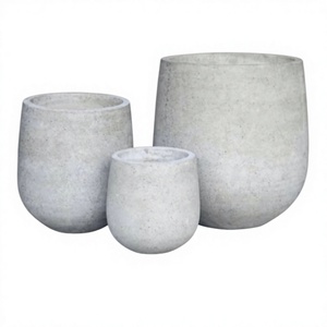 Pots de fleurs et jardinières en ciment écologiques, design élégant, petit format, pour plantes d'intérieur/extérieur, avec trous de drainage – Vente chaude - Product Image 1