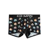 Boxer court personnalisé ODM en coton mélangé respirant imprimé numérique motif crâne – Qualité supérieure, confortable, pour homme, en polyester