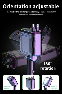 <span class=keywords><strong>Chargeur</strong></span> de voiture rétractable 4-en-1 Find My 120W à charge rapide 65W avec lumière stellaire et 2 câbles adaptateur Type C pour <span class=keywords><strong>iPhone</strong></span> et ordinateur portable - Product Image 6