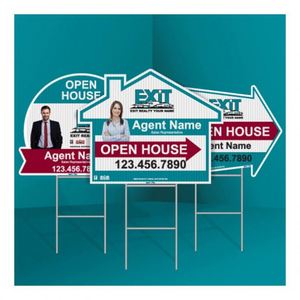 ป้ายขายอสังหาริมทรัพย์กลางแจ้งแบบกำหนดเอง กันน้ำ ทนรังสียูวี พิมพ์สองด้าน วัสดุ PVC อลูมิเนียมโฟมบอร์ด - Product Image 1