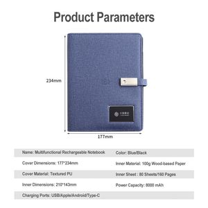 Cross-border Multifunctional Diary Notebook Personalized Custom Notebook Business Gift Leather Notebooks with logo - Product Image 3