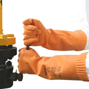 Guantes de látex de alta calidad para el trabajo, manoplas de goma resistentes a químicos industriales, resistentes al aceite y ácido alcalino de doble Color - Product Image 2