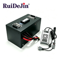 Batterie au lithium LiFePO4 avec protection de sécurité, chargeur et écran d'affichage pour chariot AGV et manutention intelligente en entrepôt