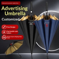 Parapluie publicitaire semi-automatique de 27 pouces à 8 baleines en tissu Pongee 190T pour impression de logo personnalisé
