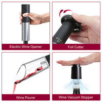 Nouveaux gadgets de cuisine électriques 4 en 1, accessoires pour le vin, ensemble d'ouvre-bouteille à vin pour mariage