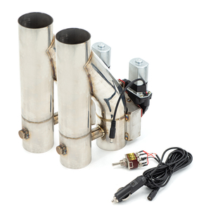 2 Stück Universelle Hochwertige 2 2,25 2,5 3 Zoll Dump Doppelventil Elektrische Auspuffklappe mit Schalter - Product Image 2