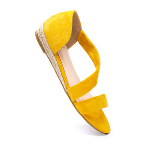 Il best seller lady punta tonda <span class=keywords><strong>tacco</strong></span> <span class=keywords><strong>basso</strong></span> microfibra vamp back counter slip su comode <span class=keywords><strong>scarpe</strong></span> con zeppa sandalo - Product Image 4