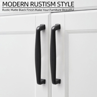 Oukali Offres Spéciales Moderne Meubles Armoire Poignée Tiroir Cuisine Armoire Commode Noir Mat Bouton Poignées