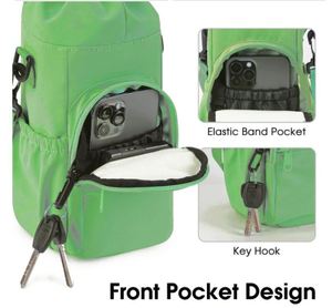 Porta Botella de Agua Aislado de Poliéster, con Correa de Hombro Ajustable, Bolsillo con Cierre, Capacidad de 40/32 oz, para Senderismo, Camping y Caminatas - Product Image 5
