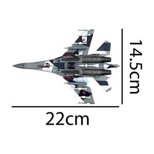 เครื่องบินรบ SU35รัสเซียของเล่นเครื่องบินของเล่นสำหรับเด็กขนาด1/100สำหรับตกแต่งเดสก์ท็อป - Product Image 6