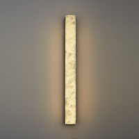 Nouvelle applique murale en marbre de style chinois, construction en cuivre massif, lumière LED, design minimaliste post-moderne pour salon et chambre à coucher