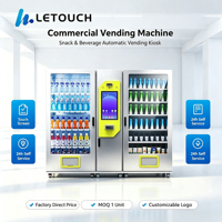 Fabricante de Máquinas Expendedoras Inteligentes de Bebidas y Snacks, Pantalla Táctil, Pago con Tarjeta y Efectivo, ODM OEM Disponible