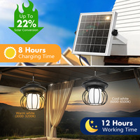 Lampe solaire d'extérieur en forme de citrouille 2-en-1 avec câble de 5 m, télécommande et minuterie pour jardin