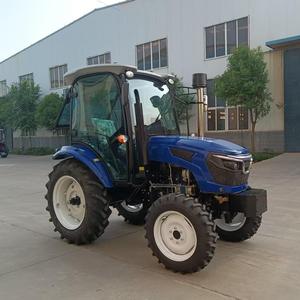 Tracteur agricole 4x4 bleu 70 CV à transmission par engrenages avec cabine de luxe et niveau de sécurité élevé pour usage agricole - Product Image 5