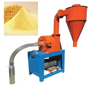 500-600kg/h Small Corn Maize Self-priming Grain Grinder Machine Soybean Disk Hammer Mill Crushing Feed Grinder