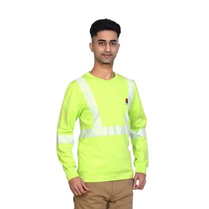 Người đàn ông của khả năng hiển thị cao làm việc Áo sơ mi Polyester Áo sơ mi với sọc phản quang huỳnh quang và nhiệt các tính năng - Product Image 4