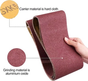 6 pièces de bandes abrasives en oxyde d'aluminium 6x48 pouces, grains 60, 80, 120, 150, 240, 400, personnalisables, OEM, <span class=keywords><strong>pour</strong></span> <span class=keywords><strong>ponceuse</strong></span> à bande - Product Image 3