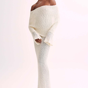 Nuovo <span class=keywords><strong>Abito</strong></span> Snellente con Maniche Svasate, Vita Naturale <span class=keywords><strong>e</strong></span> Decorazioni di Paillettes in Chiffon per Vacanze al Mare - Product Image 2