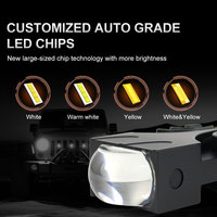 Projecteur LED laser haute puissance pour extérieur de voiture, lumière de jour monocouleur, lentille de calandre dissimulée, lumière de circulation diurne