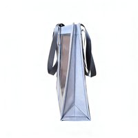 Sac fourre-tout de supermarché en PVC rigide fumé, durable, avec poignée large en sangle, semi-transparent, pour emballage cadeau, vente en gros