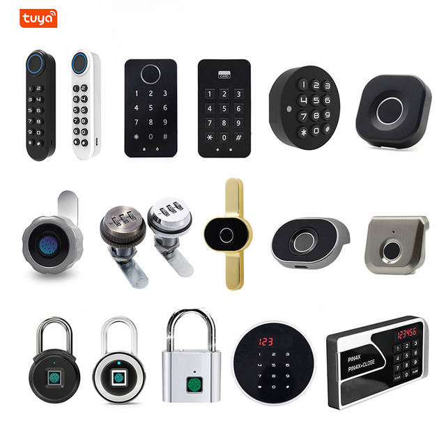 Electronic Keyless Security Drawer File Locker Lock Smart Digital Biometric Fingerprint Storage Cabinet Lock with Tuya App