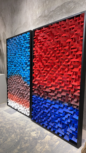 Moderne Simple Européen Américain 3D <span class=keywords><strong>Pop</strong></span> Bois Mosaïque Peinture Simple Portrait Mur Art pour Salon Couloir Décoration - Product Image 2