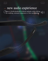 Lunettes Audio Intelligentes HYK YTSWGKY01 avec Monture Optique, Verres Anti-Lumière Bleue, Haut-Parleur Ouvert, Traduction IA en Temps Réel et Musique