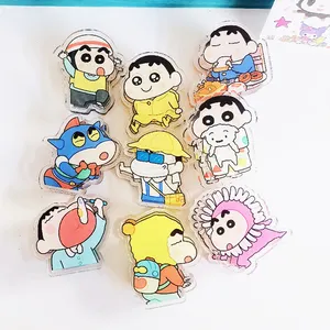 Miễn phí mẫu hai mặt Crayon Shin-chan kiểm tra giấy Acrylic PP Clip tùy chỉnh nhựa Clip Chứng Khoán