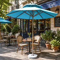 Parasol de haute qualité à double couche avec poteau central en aluminium, personnalisé, imperméable, pour terrasse, plage, hôtel, restaurant