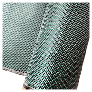 3K240G Green Silver Double Silk Plain DIY Automotive Interior Carbon Fiber Fabric