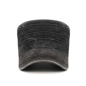 Gorra de Cadete Estilo Americano al por Mayor, Gorras de Cadete Negras de Algodón Vintage para Hombre, Gorras Deportivas - Product Image 6