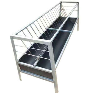 <span class=keywords><strong>Abreuvoir</strong></span> pour moutons en <span class=keywords><strong>acier</strong></span> <span class=keywords><strong>galvanisé</strong></span> double face de qualité supérieure Équipement d'élevage durable pour fermes d'élevage de moutons État neuf - Product Image 1