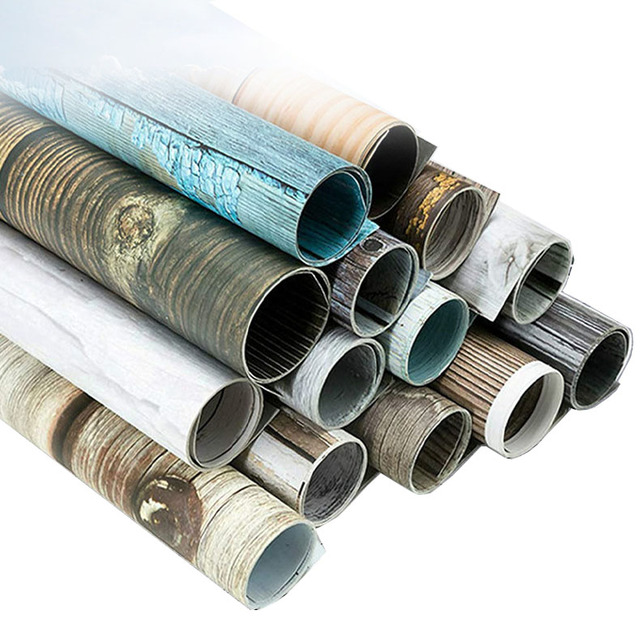 57*87cm Double Side Background Paper Vintage Wood Grain Photo Backdrop for Food Jewelry Cosmetic Photography